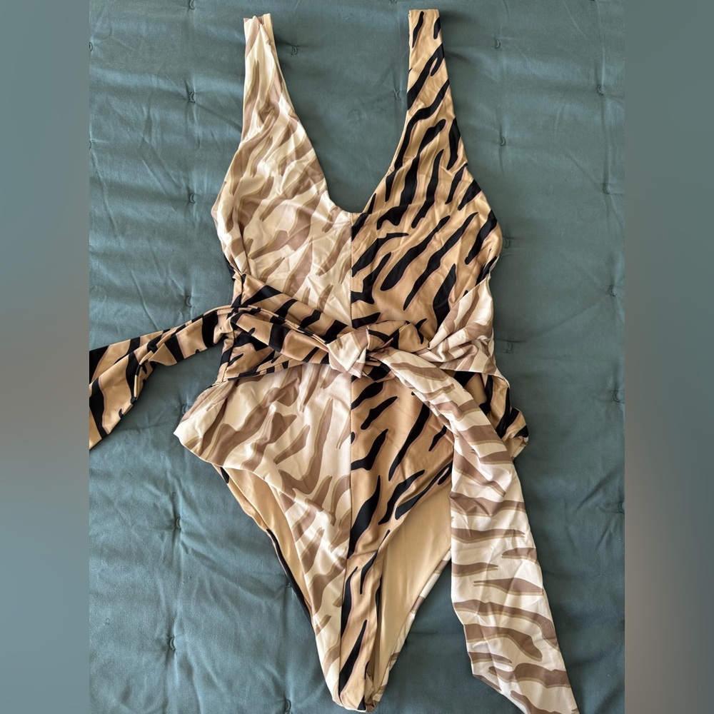 Beach Riot- Samira One Piece In Chapman Zebra